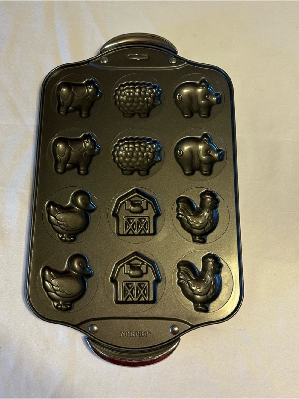 Norpro Farm Animal Mini Cake Pan - Black
